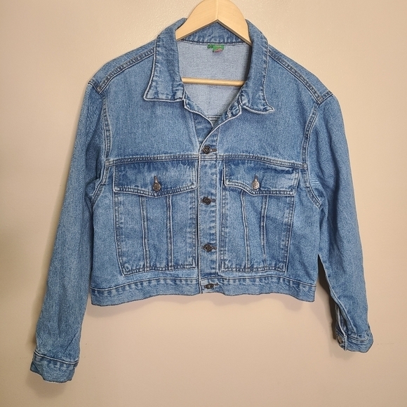 Farm Rio Denim Jacket Cropped - Picture 1 of 5